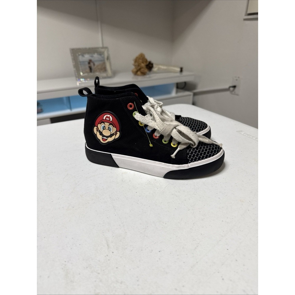 Super Mario Brothers Shoes Mario Luigi Youth Size 5 Nintendo Hi Top Sneaker